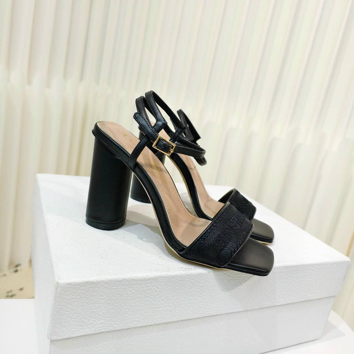 Dior Dway Embroidered Heeled Sandals 8cm 10cm-6